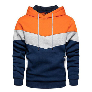 Hip Hop automne nouveau décontracté hommes sweats à capuche mode sweat à capuche Patchwork vêtements de sport amples solide polaire sweats à capuche chauds - Product Image 4
