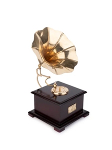 Gramófono Antiguo Dorado, Pieza Decorativa de 12 Pulgadas, Decoración Dorada para el Hogar, Estilo Moderno, Decoración Rústica - Product Image 3