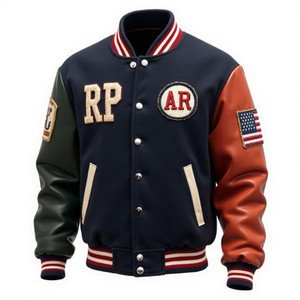 Chaqueta Bomber de Primavera con Mangas de Poliéster/Algodón, Camuflaje, Directo de Fábrica, Personalizable, Fabricante OEM ODM, Alta Calidad, Estilo Universitario - Product Image 1