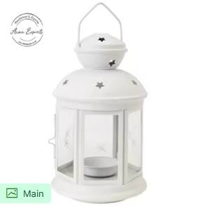 Rustic Wooden Lantern with Elegant Design and <b>Glass</b> Panels Perfect for Adding Warmth and Ambiance to Any Space - Product Image 4