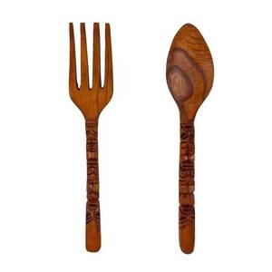 Ensemble de serveurs à salade en bois écologiques de dernière génération, faits à la main, décoratifs, pour salade, soupe, fruits, outils de mélange, compatibles lave-vaisselle, personnalisables - Product Image 6