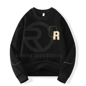 Nouveau sweat à col rond à manches longues pour hommes 100% coton imprimé pull teint uni nouveaux vêtements vierges Design respirant - Product Image 1