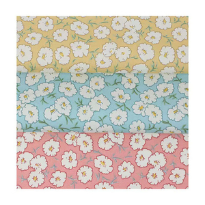 High Quality Organic Cotton Poplin <b>Fabric</b> Twill Woven Summer Dress with Fresh Flower Print at Wholesale - Product Image 2