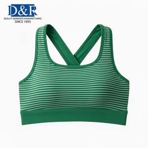 Sujetador Deportivo Premium sin Costuras, sin Varillas, con Copas Acolchadas Extraíbles, Botones de Encaje, Ropa de Yoga y Fitness, Transpirable, de Secado Rápido, Suministro OEM - Product Image 1