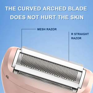 Afeitadora Eléctrica USB para Mujer, Recortadora Rotativa Facial y Corporal para Piernas y Axilas, Impermeable IPX6 con Pantalla LCD, Repuesto - Product Image 5