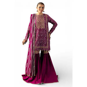 Ensemble de 3 pièces pour femme en tissu lawn brodé Gota avec dupatta imprimée CL-62041 - Product Image 3