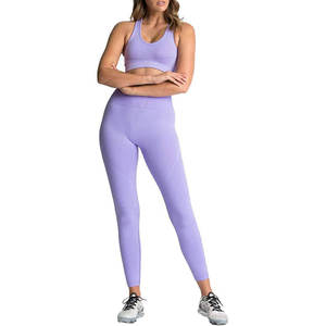 High Quality <b>Women's</b> Yoga Sets with Custom Logo Breathable Quick Dry <b>Leggings</b> Best Material Waist Wholesale Price - Product Image 1