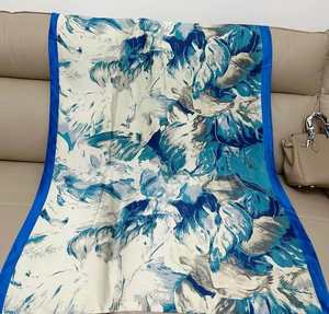 Bufandas de Verano de Alta Calidad y Lujo en Varios Colores para Mujer, Pinturas al Óleo Personalizadas, Logotipos Impresos, Estilo de Color Sólido para Adultos - Product Image 6