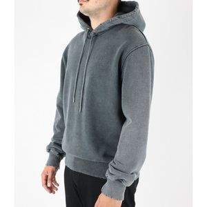 Professional Factory Made 100% Cotton Fleece Solid Pattern Winter Breathable Quick Dry Casual Drop Shoulder <b>Pullover</b> <b>Men</b> Hoodie - Product Image 2