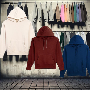 Sweat à capuche surdimensionné vierge personnalisé de gros pullover de rue en polaire lourde - Product Image 1