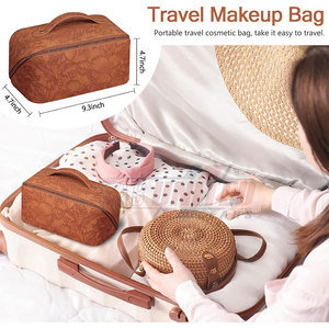 Fashionable Designer Style Multi-Purpose Durable PU Leather Pouch Bag with Zipper Closure Compartments for Women's Cards Keys - Product Image 6
