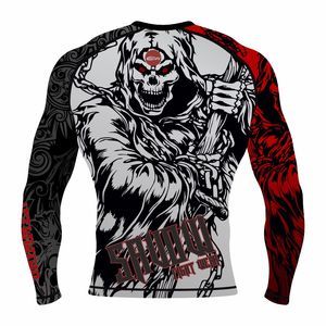 Rashguard Unisex para MMA, Superventas, Alta Calidad, Impresión de Logotipo a Color Personalizada, Servicio OEM, Material Ajustable de Poliéster/Algodón - Product Image 2