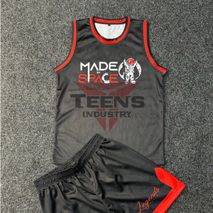 Nouveaux ensembles d'uniformes de basketball tendance 2026 en tissu respirant 100 % polyester, couleurs et noms d'équipe personnalisables, service OEM - Product Image 3