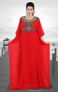 Kaftan islámico marroquí moderno para mujer Vestido de playa largo hasta el suelo con mangas largas transpirables ODM Supply - Product Image 2