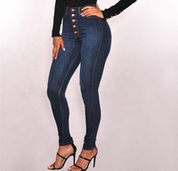 Nouveau Jean Slim Extensible Taille Haute Femme 2025 – Style Urbain, 5 Boutons, Denim Plat, Écoresponsable, Tendance Printemps