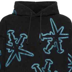 Venta al por mayor personalizado hombres sudaderas con capucha de diamantes de imitación DTG DTF sublimación impresión Streetwear sudadera polar OEM - Product Image 3