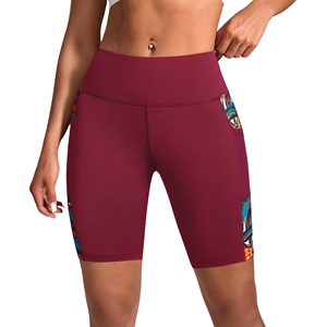 Pantalones cortos de ciclismo elásticos de 4 vías con estampado de sublimación personalizado para mujer - Product Image 4