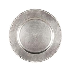 Plat de service rond en métal de qualité supérieure Assiette de présentation galvanisée avec logo Assiettes de service à riz Bols élégants Assiette de fruits alimentaires - Product Image 4