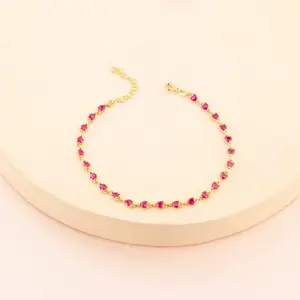 6 Ct Heart Cut Fancy Diamond Vintage Women's <b>Sterling</b> <b>Silver</b> Tennis <b>Bracelet</b> - Product Image 3