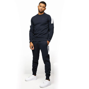 Ensemble de survêtements en molleton de coton à manches longues pour hommes, vêtements de fitness et de jogging, vente en gros de survêtements d'hiver à motif solide - Product Image 1