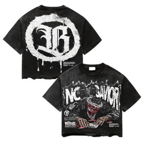 เสื้อยืดสกรีนลายหน้า-หลัง สไตล์สตรีทแวร์ วินเทจ โอเวอร์ไซส์ ไซส์พลัส ผ้าคอตตอนหนานุ่ม ขายส่ง เสื้อยืดลายกราฟิก ปี 2026 - Product Image 2