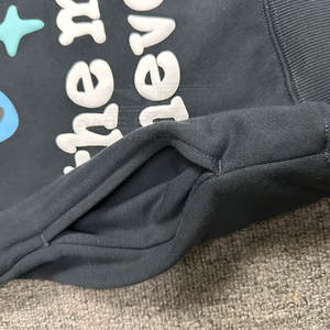 เสื้อกันหนาวลำลองสำหรับวัยรุ่นแฟชั่นใหม่กันลมพิมพ์ลายพัฟเป็นมิตรกับสิ่งแวดล้อมมีฮู้ดใส่สบายฤดูหนาวย้อมสีทึบทึบ - Product Image 4