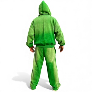 Ensemble de survêtement ample et évasé en coton 100% imprimé unisexe sur mesure en gros 2026, lavage à l'acide, streetwear vintage - Product Image 6