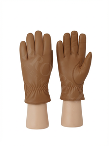 Gants en cuir chauds pour l'extérieur en saison froide, à grain doux, avec support élastique pour le poignet et forme ergonomique des doigts - Product Image 5