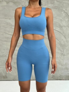 Drop Shoulder 2 Piece Set Joggers Pants Sweatshirt With Sweatpants Blank Hoodies oversized New Yoga Women Bra Underwear - Product Image 5