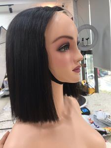 Haute qualité confortable noir naturel droit dentelle avant fermeture Bob perruque faite vietnamienne 100% Extensions de cheveux humains pour les femmes - Product Image 3