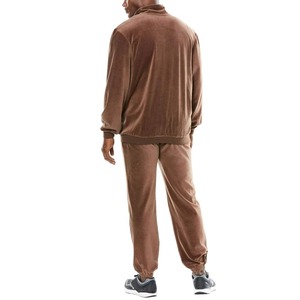 Ensemble de survêtement personnalisé sur mesure pour homme, design OEM, survêtement uni sportif, coupe ajustée, fermeture éclair, survêtement en velours ample à vendre - Product Image 4