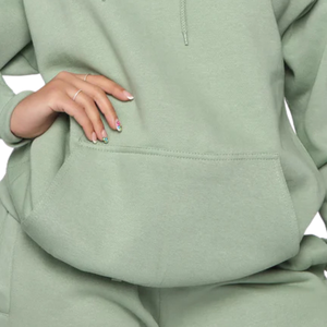 Custom <b>Womens</b> Oversized Fleece Hoodie <b>Jogger</b> Set Soft Cotton Blend Tracksuit Casual Sweat Suit Winter Lounge Wear <b>Outfit</b> - Product Image 6