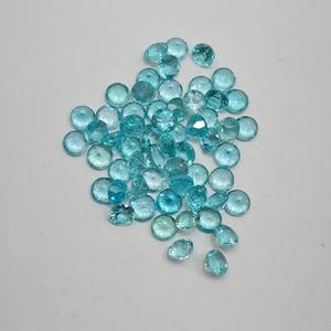 Pierre de Coupe Ronde en Apatite, de Qualité Supérieure, pour la Fabrication de Bijoux, Lot de 25 Pièces, 5 mm - Product Image 2