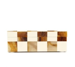 Cadeaux de Noël 2025 Boîte à bijoux en os naturel Multifonctionnelle Forme rectangulaire Boîte de rangement artisanale pour bijoux Au meilleur prix - Product Image 1