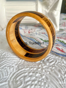 Conjunto de brazalete artístico de madera hecho a mano joyería india tradicional Tradebyd - Product Image 6