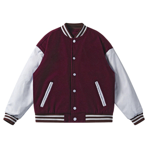 Veste de baseball universitaire unisexe en coton de qualité supérieure, style décontracté avec logo personnalisé imprimé sur le devant, tissu en toile - Product Image 6