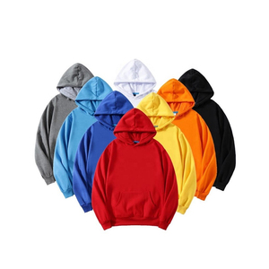 เสื้อฮู้ดผ้าฝ้าย100% สำหรับผู้ชายเสื้อสวมหัวสีกำหนดโลโก้ได้เอง - Product Image 1