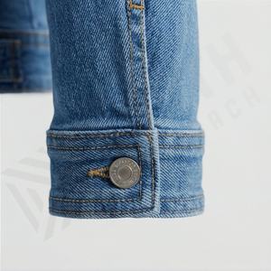 Veste en jean élégante pour femmes, col rabattu, coupe ample, vêtement d'extérieur court, OEM, respirante, veste en jean tendance, manteau élégant de haute qualité - Product Image 6