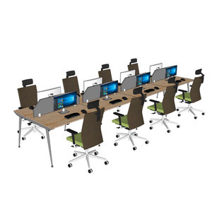 Industrial-Style 8-Seater <b>Dining</b> <b>Table</b> 480x120cm CONE System HCCO028 Modern Assembly Steel Frame for Apartments Hotels Bedrooms - Product Image 6