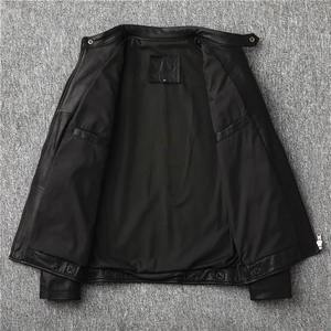 Vêtements d'extérieur pour hommes veste décontractée veste formelle poids lourd élégant à la mode classique vêtements de tous les jours bomber en cuir pur vestes pour hommes - Product Image 2