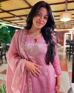 Traje Sharara Salwar Kameez de Bollywood para Mujer, Estilo Pakistaní Indio, para Bodas y Fiestas, Largo hasta el Suelo, de Secado Rápido, Exportación Radhe - Product Image 6