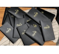 Porte-reçus rétro personnalisé, fait main, nouveau design, en cuir véritable, pour restaurant, présentoir de chèques, noir CROSS FAB