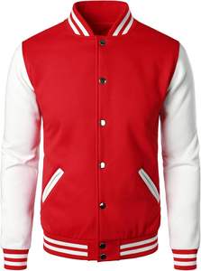 Veste de baseball universitaire haut de gamme personnalisable, manches en cuir et toile, col montant, hiver, respirante, écologique, coupe-vent - Product Image 2