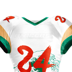 เสื้อเจอร์ซีย์ฟุตบอลอเมริกันน้ำหนักเบาออกแบบโลโก้ของคุณเอง - Product Image 6