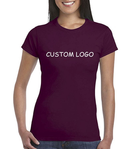 100% cómodas camisetas transpirables de secado rápido para mujer, algodón de alta calidad, poliéster, verano, precio bajo, servicio OEM, teñido liso - Product Image 5