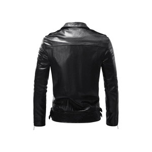 Chaqueta de cuero para hombre, ropa informal de Color sólido de la mejor calidad, ropa de calle, nueva moda, chaqueta de cuero cómoda para hombre - Product Image 3
