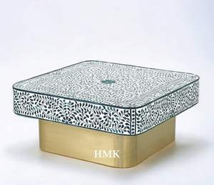<b>Resin</b> Art Deco Wedding <b>Coffee</b> <b>Table</b> Handcrafted for Modern Interiors - Product Image 4