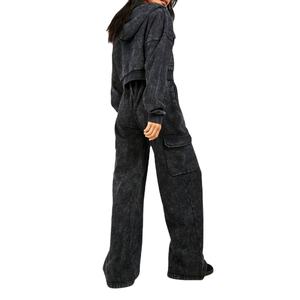 ชุดวอร์มออกกำลังกายพร้อมกางเกง2026สำหรับผู้หญิงชุดวิ่งแบบกรดซักสองชิ้น - Product Image 3