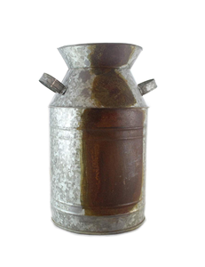 Florero de lata de leche de hierro de Metal galvanizado de diseño moderno más vendido, último acabado Vintage para decoración del hogar, precio barato India - Product Image 4