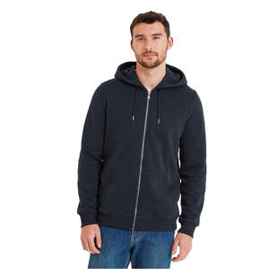 Sweat à capuche confortable en coton 100% pour homme, coupe ajustée, vêtements de sport avec logo sur le devant, surdimensionné et de couleur noire - Product Image 1